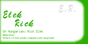 elek rick business card